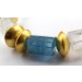Aquamarin Bergkristallkette Jacobi 18K Gold 750 Antikschmuck 