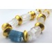 Aquamarin Bergkristallkette Jacobi 18K Gold 750 Antikschmuck 
