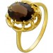 Rauchquarz Ring Gold 333 8K brauner Edelstein Antikschmuck