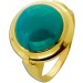 Türkis Ring Gold 585 14K grüner Edelstein Antikschmuck
