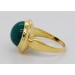 Türkis Ring Gold 585 14K grüner Edelstein Antikschmuck