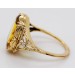 Saphirring Gold 585 14K gelber Edelstein Antikschmuck