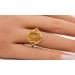 Saphirring Gold 585 14K gelber Edelstein Antikschmuck