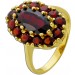 Granat Ring Gelbgold 333 8K Böhmische rote Edelsteine 4.62ct.