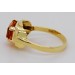 Citrin Ring Gold 585 14K gelber Edelstein Antikschmuck