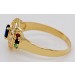 Rubin Ring Gold 585 14K Saphire Smaragde Brillanten Antikschmuck