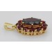 Granat Anhänger Gold 333 8K rote Edelsteine Antikschmuck