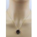 Granat Anhänger Gold 333 8K rote Edelsteine Antikschmuck