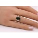 Aquamarin Ring Gold 585 14K Diamanten Antikschmuck