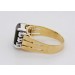 Aquamarin Ring Gold 585 14K Diamanten Antikschmuck