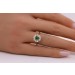 Smaragd Ring Gold 585 14K Diamanten 0.24ct Antikschmuck