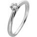 Solitärring Weißgold 585 14 Karat Diamant 0.12ct TW Lupenrein