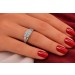 Diamantring Weißgold 585 14 Karat 6 Brillanten 0.45ct Lupenrein