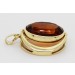 Citrin Anhänger Gold 585 14K gelber Edelstein Antikschmuck