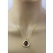 Citrin Anhänger Gold 585 14K gelber Edelstein Antikschmuck