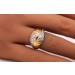 Brillant Ring Gelbgold Weißgold 750 18K Diamanten 0.44ct Yin Yang