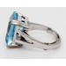 Aquamarin Ring Weißgold 750 18K blauer Edelstein 13.5ct Brillanten