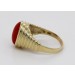 Korallring Gold 585 14K rote Sardische Koralle Antikschmuck