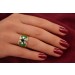 Saphir Ring Gold 750 18K  Brillanten Emaille Antikschmuck