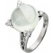 Mondsteinring Weissgold 750 18K weißer Edelstein 12ct Brillanten