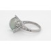 Mondsteinring Weissgold 750 18K weißer Edelstein 12ct Brillanten