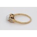 Perlenring Gold 750 18K Akoyaperle Diamanten 0.04ct