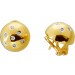 Brillant Kugel Ohrstecker Clips Gold 750 18k Brillanten 