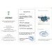 Blautopas Ohrhänger Weißgold 750 18K Brillanten Antikschmuck 