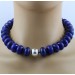 Lapislazuli Collier Silber 925 blaue Edelsteine Antikschmuck