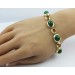 Malachit Armband Gold 585 14k grüne Edelsteine 45ct