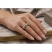Designerring 585 14k Gelbgold Weißgold Diamanten 0.32ct. Traumunikat