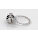 Saphirring Weißgold 750 18K blauer Edelstein 0.98ct Brillanten 0.60ct 