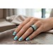 Memoire Ring-Set Weißgold Gold 750 18K Brillanten 0.50ct Onyx schwarz 
