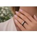 Memoire Ring-Set Weißgold Gold 750 18K Brillanten 0.50ct Onyx schwarz 