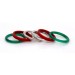 Memoire Ring Set Weißgold 750 585 14K Brillanten 0.5ct Karneol Achat