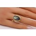Labradorit Ring Gold 750 18 Karat grau brauner Edelstein 14.83ct