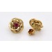 Rubin Ohrstecker Gold 750 Weißgold 18K Antikschmuck