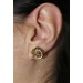 Rubin Ohrstecker Gold 750 Weißgold 18K Antikschmuck