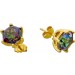 Topas Ohrstecker Gold 585 14k grün Edelsteine 5.8ct