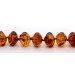Bernsteinkette 58cm vergoldet braune Edelsteine Antikschmuck