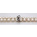 Akoyaperlen Kette Weißgold 585 Diamanten 124cm. Perlen 7mm endlos