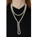 Akoyaperlen Kette Weißgold 585 Diamanten 124cm. Perlen 7mm endlos