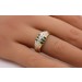 Smaragd Ring Gold 585 14K grüne Edelsteine Diamanten 0.06ct