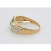 Smaragd Ring Gold 585 14K grüne Edelsteine Diamanten 0.06ct