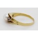Perlenring Gold 585 14K  Akoyaperle Brillanten Antikschmuck
