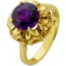 Amethyst Ring Gold 585 14K lila Edelstein Antikschmuck 