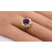 Amethyst Ring Gold 585 14K lila Edelstein Antikschmuck 