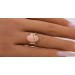 Korallenring Angel Skin Gold 585 14K Brillanten Antikschmuck
