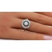 Diamantring Rosegold Weißgold 585 14K Smaragde Antikschmuck