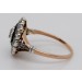 Diamantring Rosegold Weißgold 585 14K Smaragde Antikschmuck